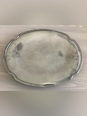 Antique CommunitySilver Grosvenor #11956 Silverplate Footed Cake Tray 11 1/2x9